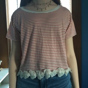 Pink/White Striped Shirt